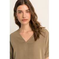 Expresso Blouse Top Mid Brown